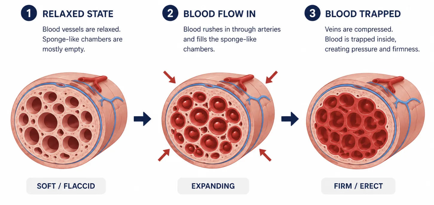 Diagram: how the body responds to healthy circulation