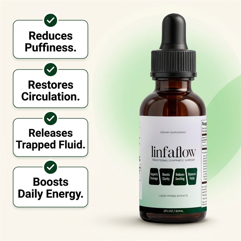Linfaflow® — Supports your routine · Feel refreshed · Gentle daily support · Everyday energy