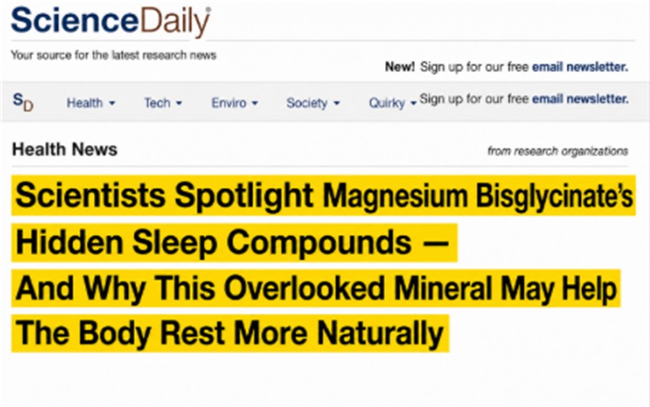 How magnesium bisglycinate supports sleep pathways